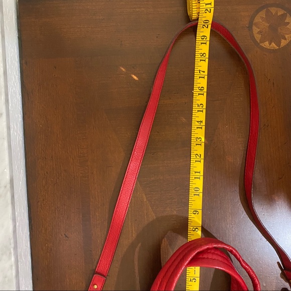 Marc By Marc Jacobs Leather Red Crossbody Shoulder Hand Bag With Gold Hardware - Picture 15 of 15